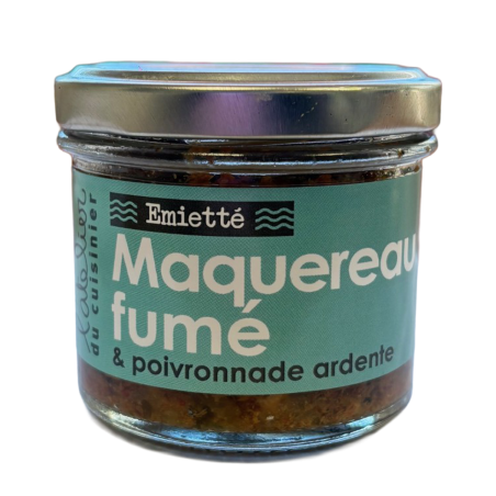 Emietté de maquereau fumé & poivronnade